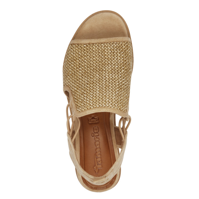 detail Dámské sandály na klínku Tamaris 1-28240-44 435 hnědé