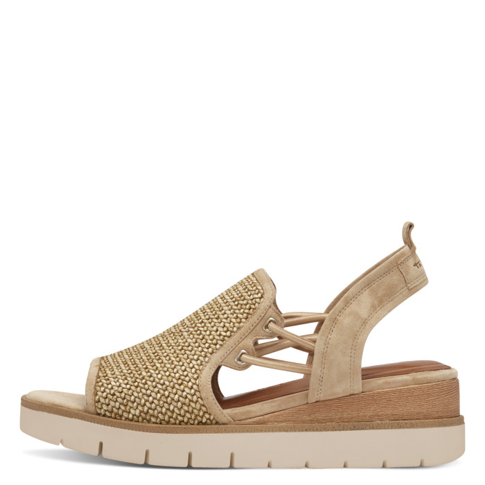 detail Dámské sandály na klínku Tamaris 1-28240-44 435 hnědé