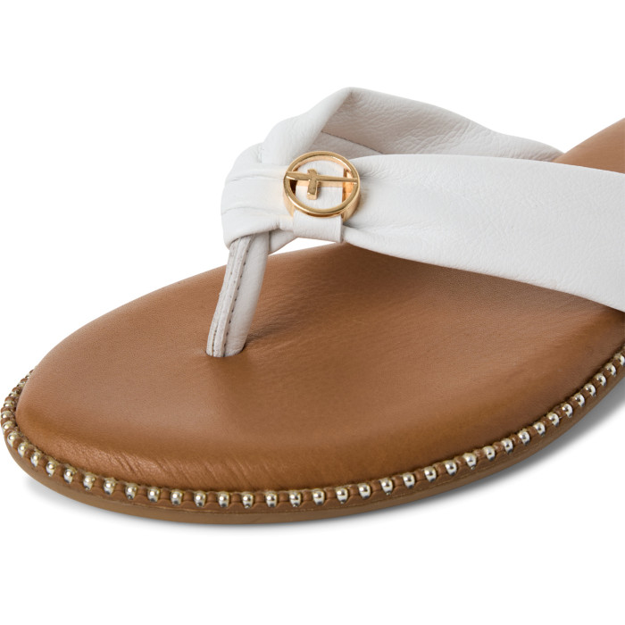 detail Dámské žabky na podpatku Tamaris 1-27126-44 100 bílé