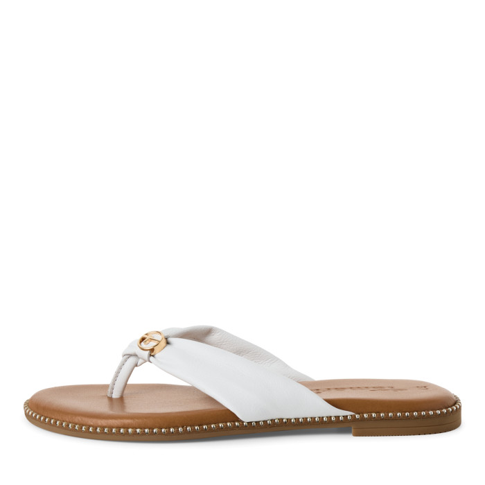 detail Dámské žabky na podpatku Tamaris 1-27126-44 100 bílé