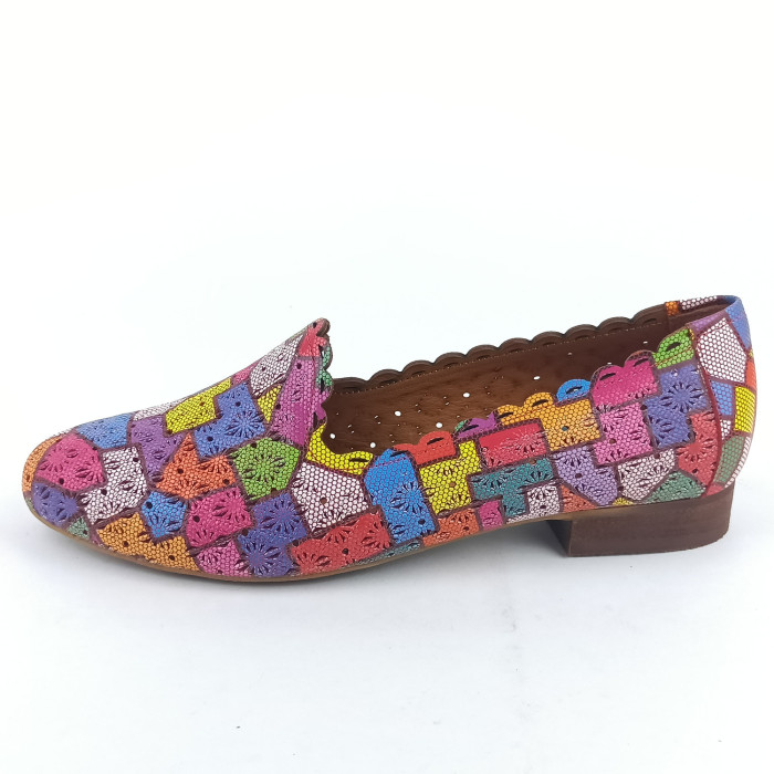 detail Dámské mokasíny na podpatku Kremara 182 704 multicolor