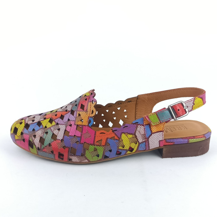 detail Dámské sandály na podpatku Kremara 182 30 multicolor