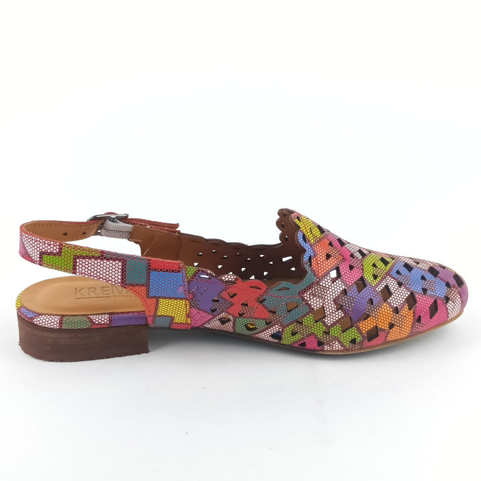 detail Dámské sandály na podpatku Kremara 182 30 multicolor