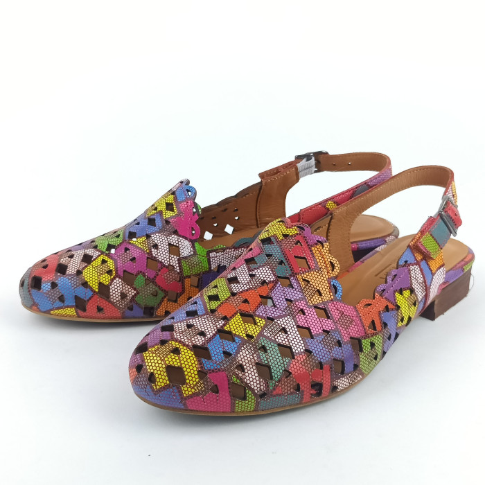 detail Dámské sandály na podpatku Kremara 182 30 multicolor