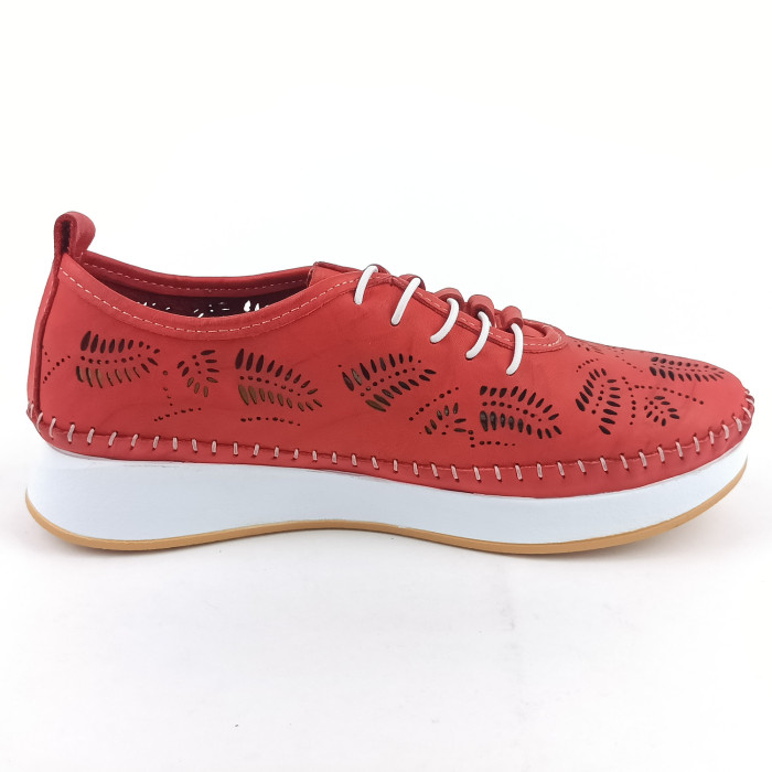 detail Dámské polobotky na platformě Kremara 014 AZR2002 červené