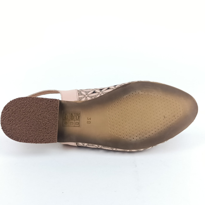 detail Dámské sandály na podpatku Kremara 182-759 06 růžové