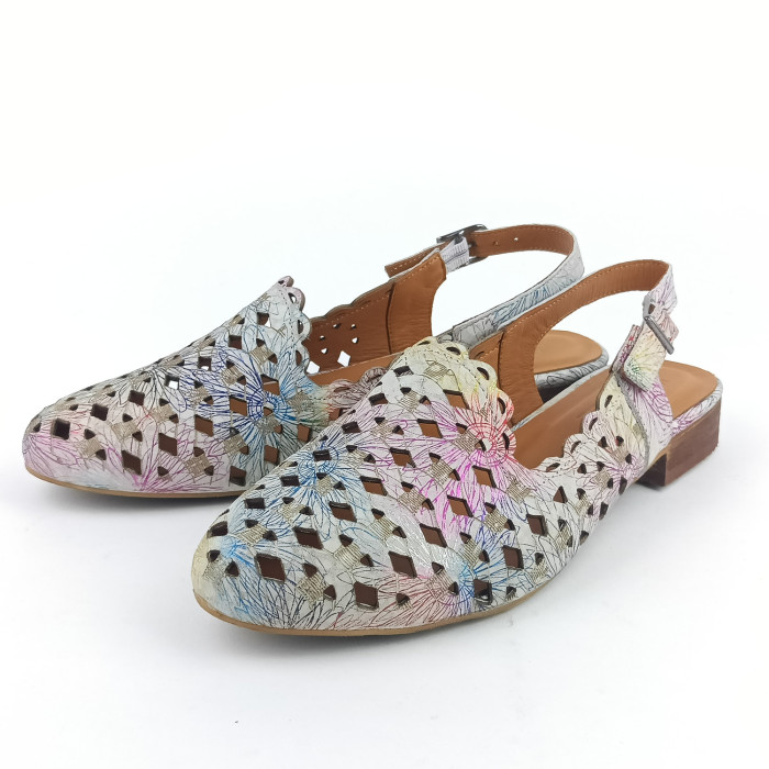 detail Dámské sandály na podpatku Kremara 182-30 multicolor