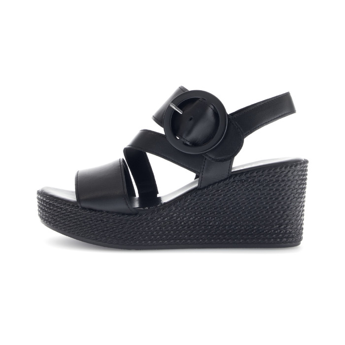 detail Dámské sandály na klínku Gabor 64.770.27 černé