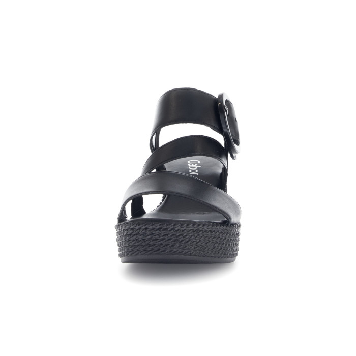 detail Dámské sandály na klínku Gabor 64.770.27 černé