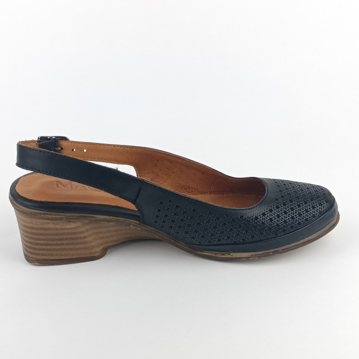 detail Dámské sandály na klínku Mago 034-Z-90 černé