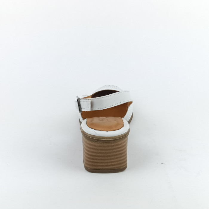 detail Dámské lodičky na klínku Mago 034-Z-90 bílé