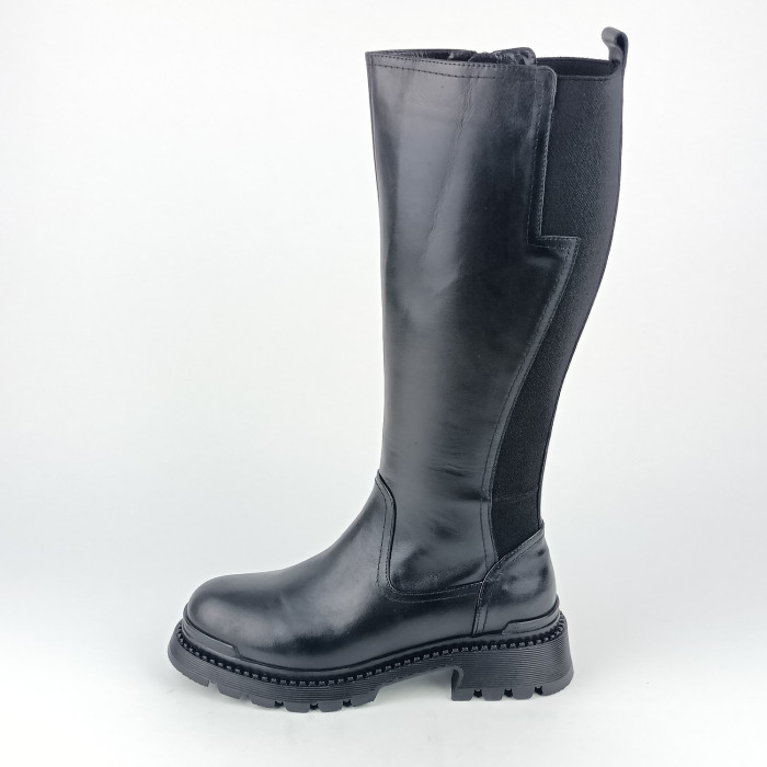 detail Dámské kozačky na podpatku Ladies 25100598 černé