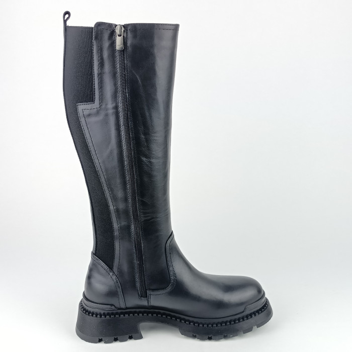 detail Dámské kozačky na podpatku Ladies 25100598 černé