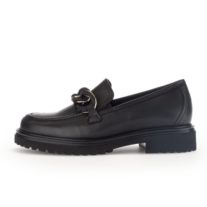 detail Dámské mokasíny na podpatku Gabor 72.554.57 černé