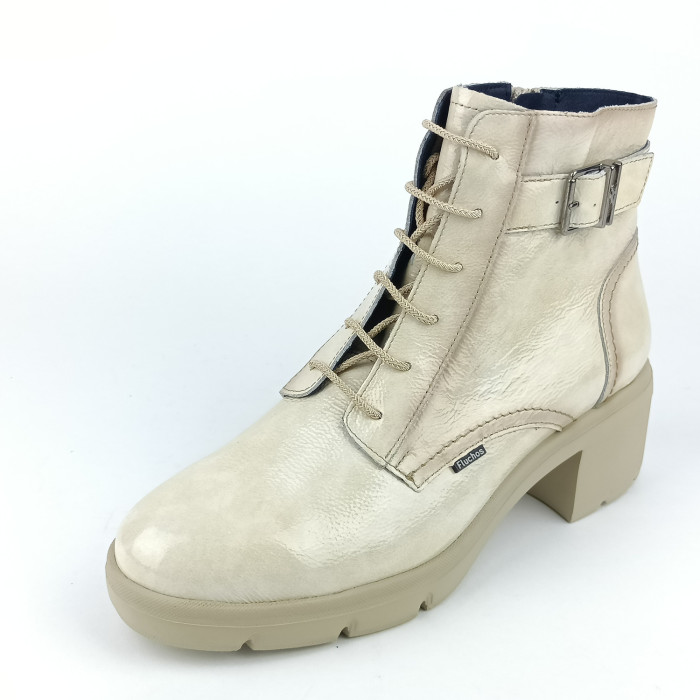 detail Dámské kotníkové boty na podpatku Fluchos F2107 béžové