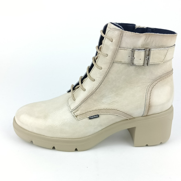 detail Dámské kotníkové boty na podpatku Fluchos F2107 béžové