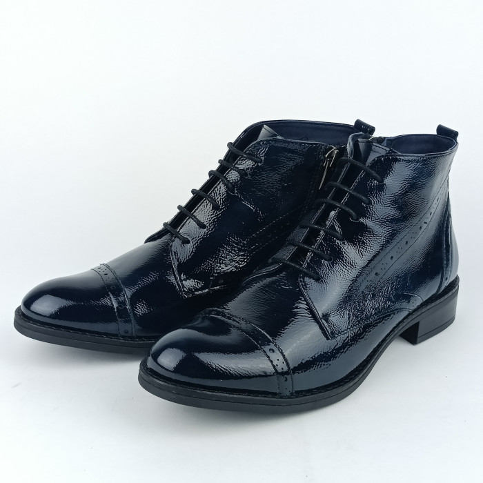 detail Dámské kotníkové boty na podpatku Dorking D7323-LK modré