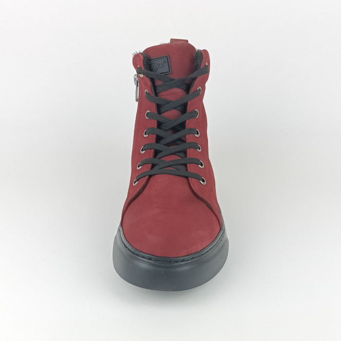 detail Dámské kotníkové zimní boty Looke L1256-08 vínové