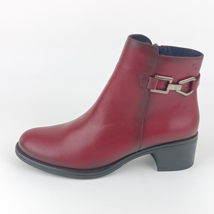 detail Dámské kotníkové boty na podpatku Dorking D9347-SU vínové
