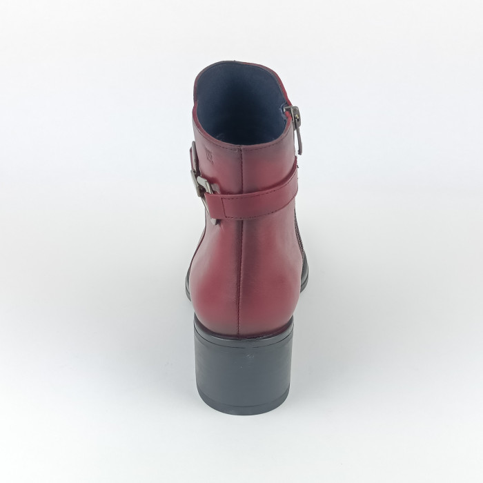 detail Dámské kotníkové boty na podpatku Dorking D9347-SU vínové