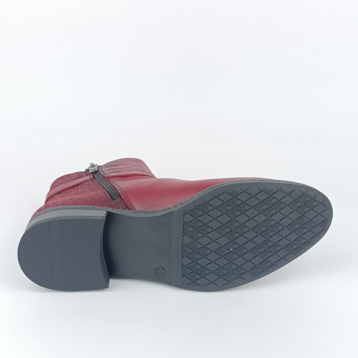 detail Dámské kotníkové boty na podpatku Dorking D8906SUMXS vínové