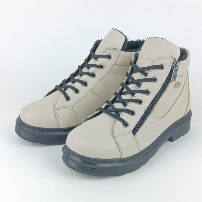 detail Dámské zimní kotníkové boty Looke L1093-69 béžové