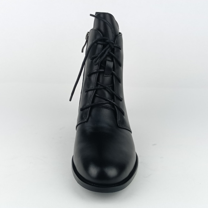 detail Dámské kotníkové zimní boty na podpatku Ladies AZLW2541 černé