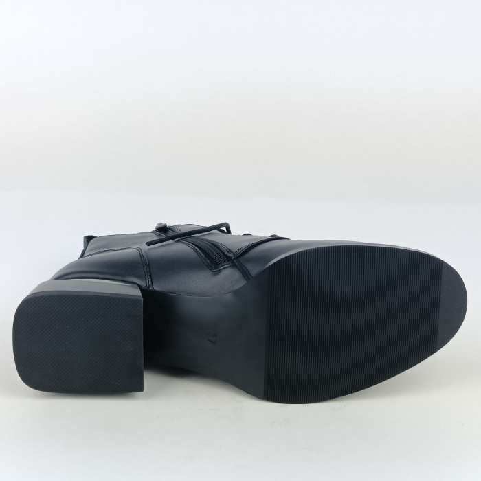 detail Dámské kotníkové zimní boty na podpatku Ladies AZLW2541 černé