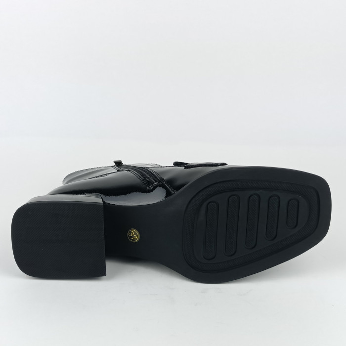 detail Dámské zimní kotníkové boty na podpatku Ladies AZLW2530 černé