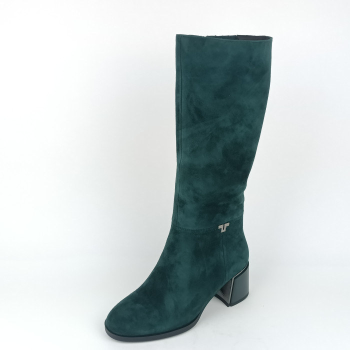 detail Dámské zimní kozačky na podpatku Ladies AZLW2582 zelené