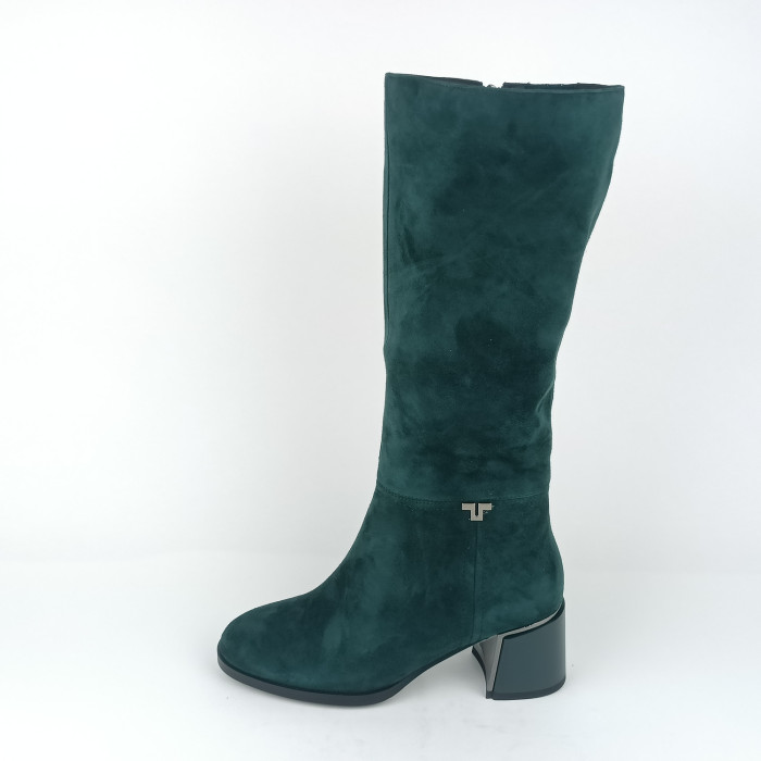 detail Dámské zimní kozačky na podpatku Ladies AZLW2582 zelené