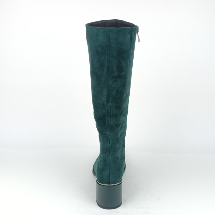 detail Dámské zimní kozačky na podpatku Ladies AZLW2582 zelené