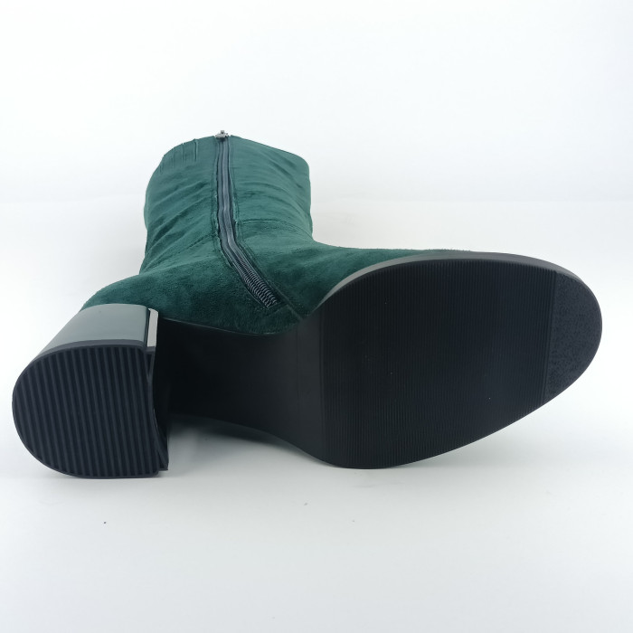 detail Dámské zimní kozačky na podpatku Ladies AZLW2582 zelené