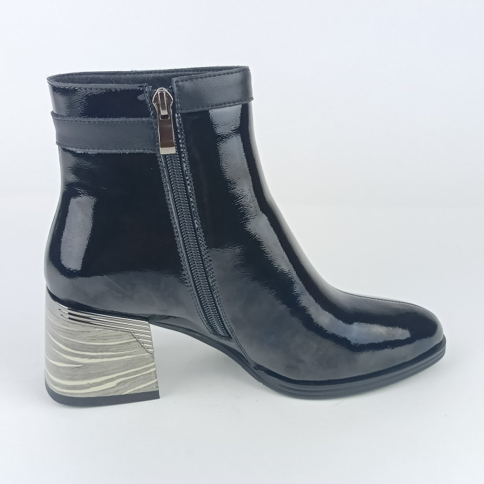 detail Dámské kotníkové boty na podpatku Ladies AZLW2578 černé