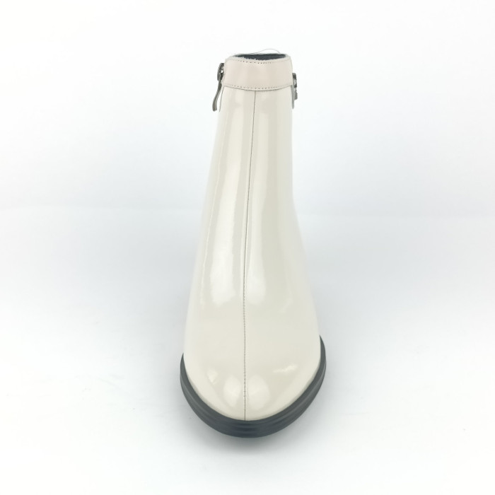 detail Dámské kotníkové boty na podpatku Ladies AZLW2579 béžové