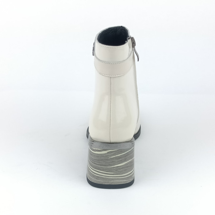 detail Dámské kotníkové boty na podpatku Ladies AZLW2579 béžové