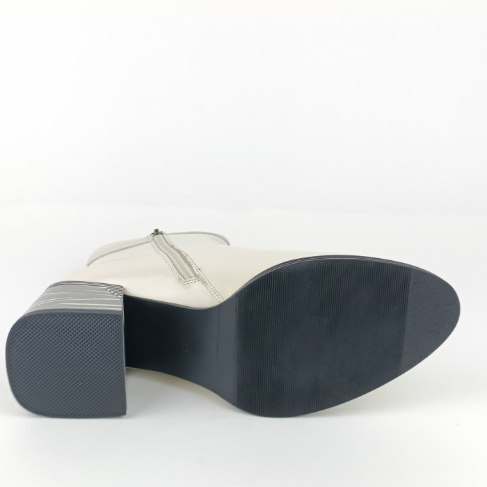 detail Dámské kotníkové boty na podpatku Ladies AZLW2579 béžové