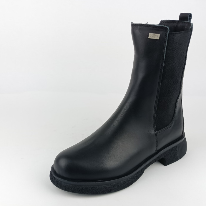 detail Dámské zimní kotníkové boty na podpatku Looke L1297-24 černé