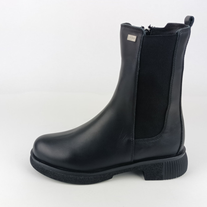 detail Dámské zimní kotníkové boty na podpatku Looke L1297-24 černé