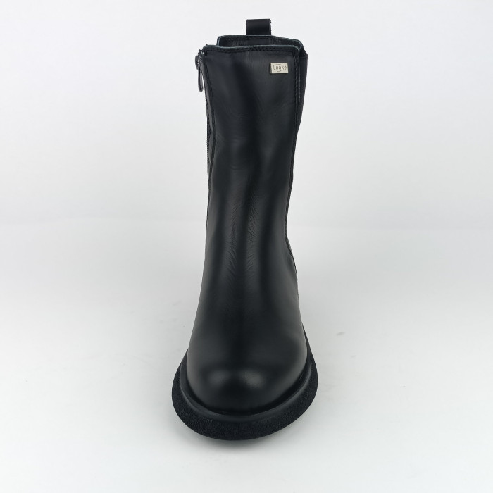 detail Dámské zimní kotníkové boty na podpatku Looke L1297-24 černé
