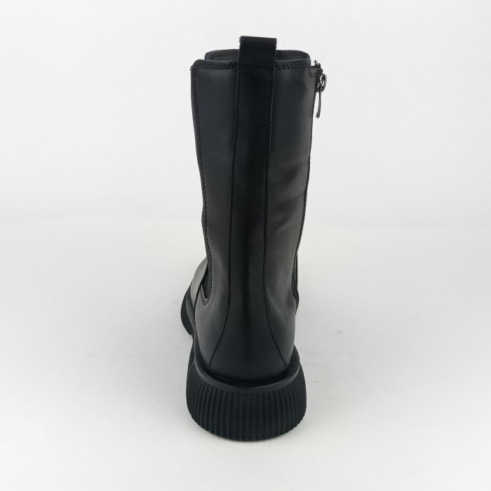 detail Dámské zimní kotníkové boty na podpatku Looke L1297-24 černé