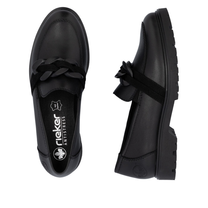 detail Dámské mokasíny Rieker 45566-00 černé