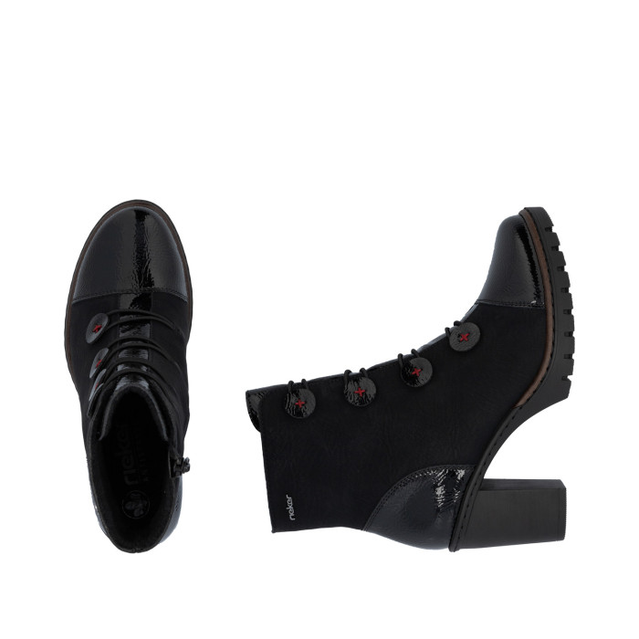 detail Dámské zimní boty na podpatku Rieker Y2576-00 černé