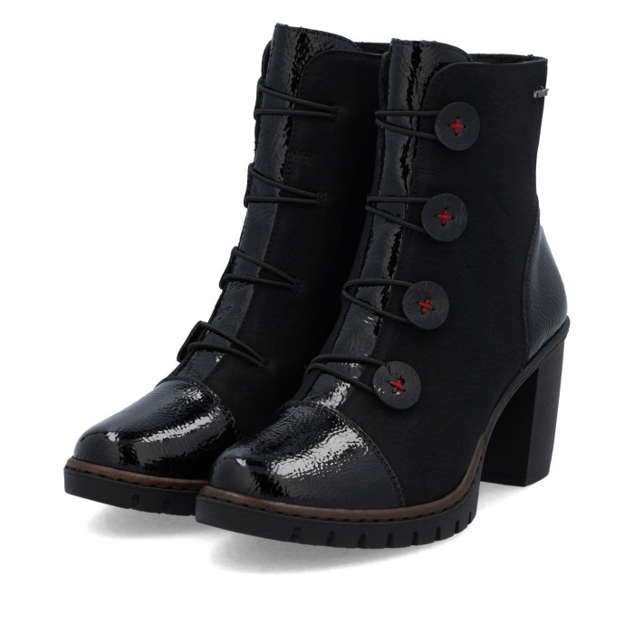 detail Dámské zimní boty na podpatku Rieker Y2576-00 černé