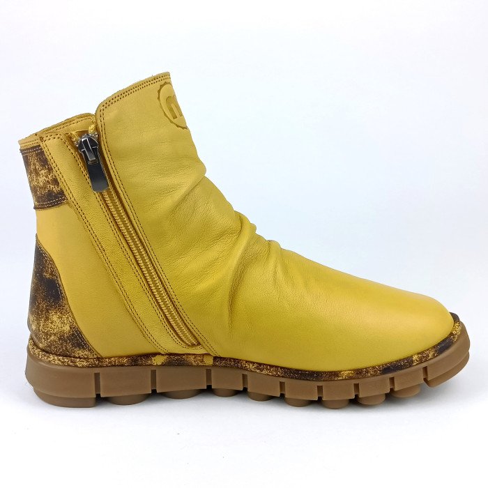detail Dámské zimní kotníkové boty Manitu 990678-06 žluté