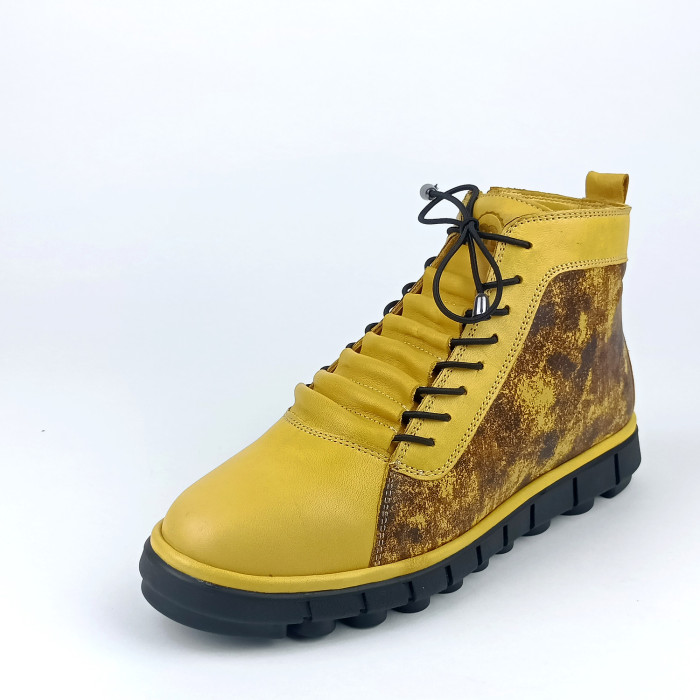 detail Dámské zimní kotníkové boty Manitu 990532-06 žluté