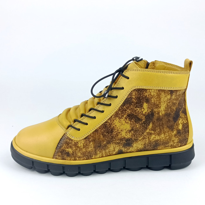 detail Dámské zimní kotníkové boty Manitu 990532-06 žluté