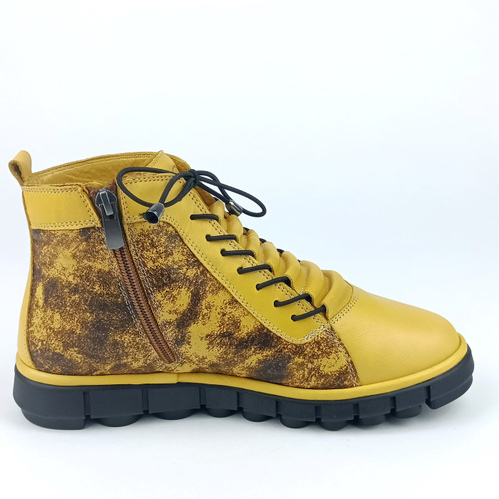 detail Dámské zimní kotníkové boty Manitu 990532-06 žluté