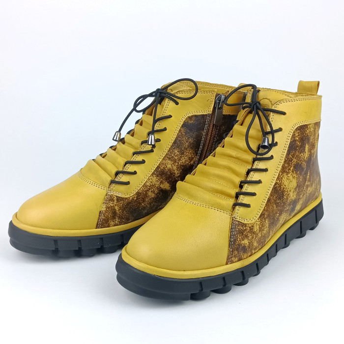 detail Dámské zimní kotníkové boty Manitu 990532-06 žluté