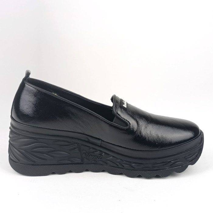 detail Dámské mokasíny na klínku Guero P075-KS10 03 černé